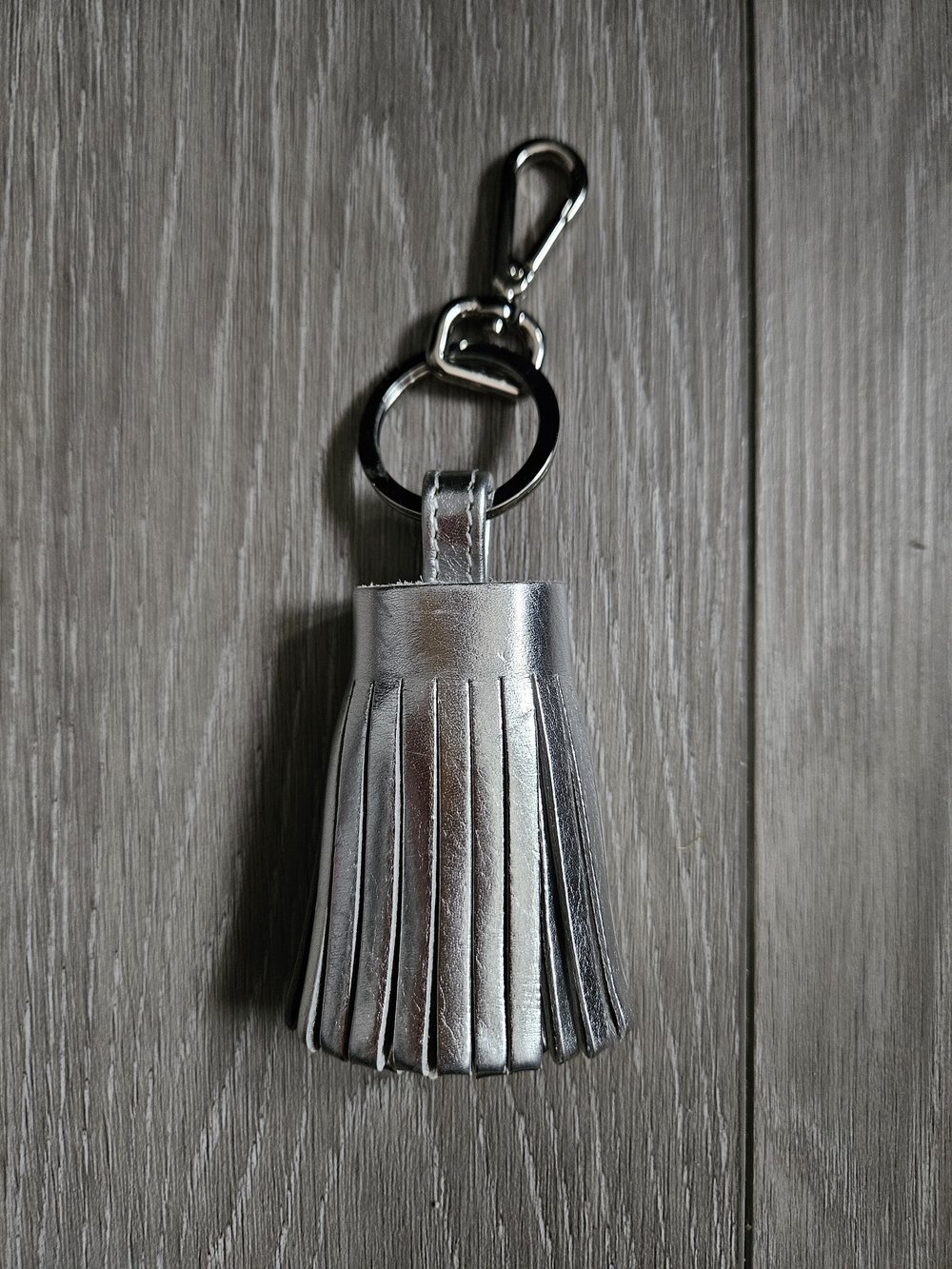 Silver Tassel Key & Card Holder Clip